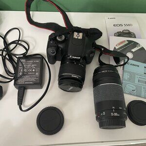 Pre-owned: Canon EOS 550D Camera Kit with Double Zoom Lens